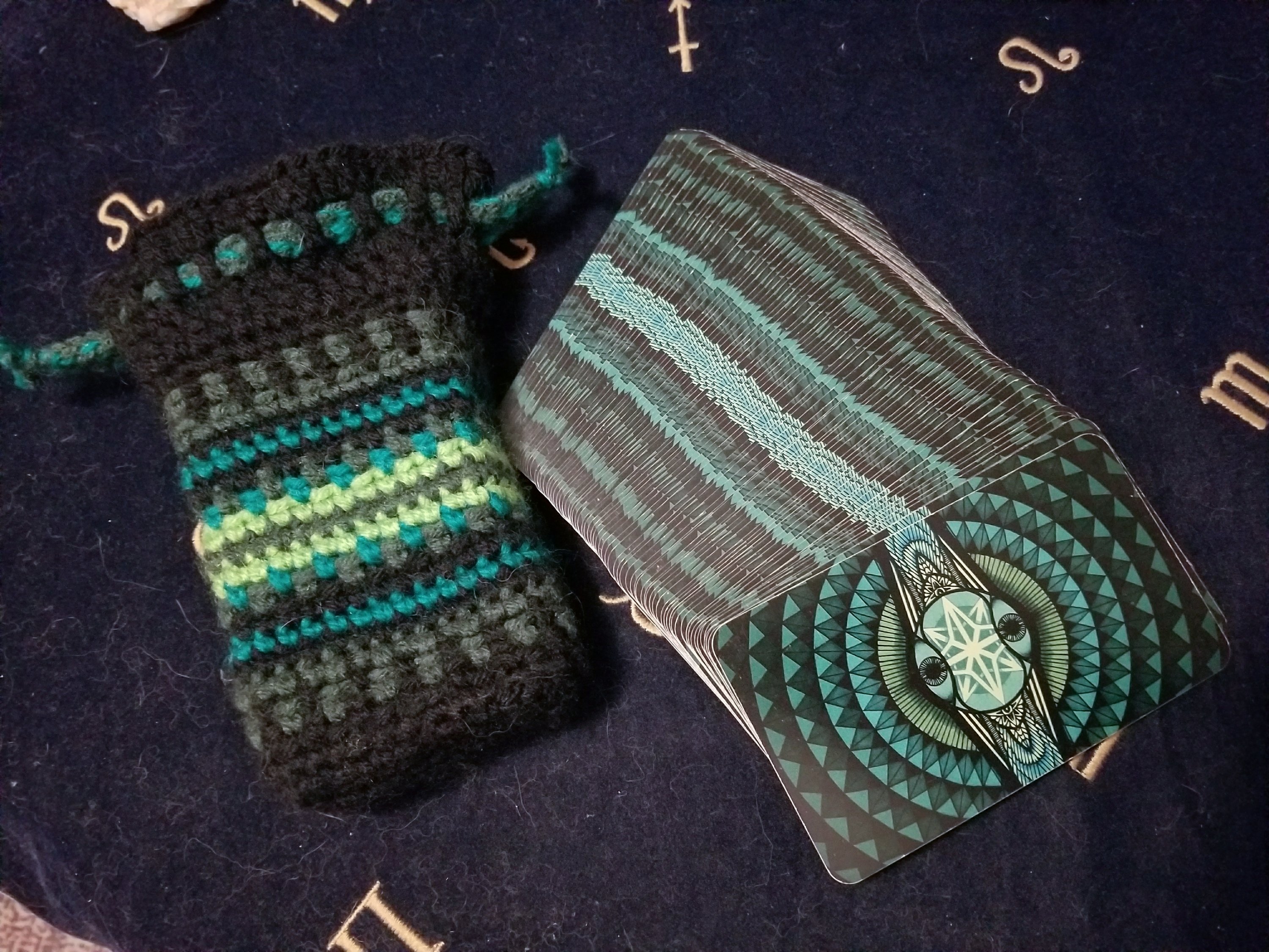 crochet tarot card bag pattern