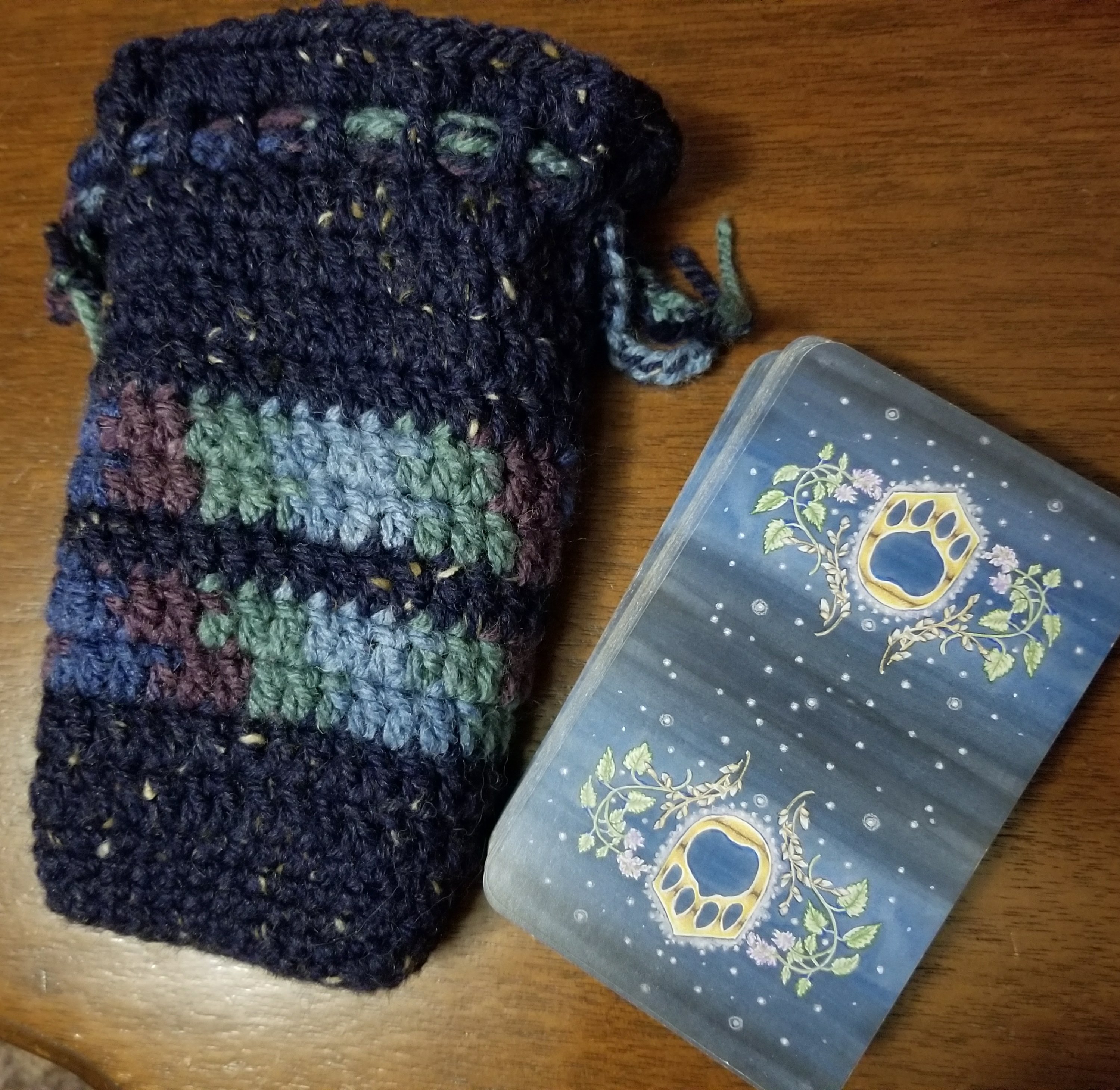 crochet tarot bag